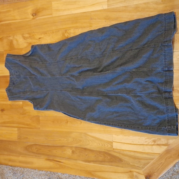 NWOT Universal Thread Sleeveless Denim Buttondown Midi Dress Plus Sz 14 Black - Picture 9 of 9